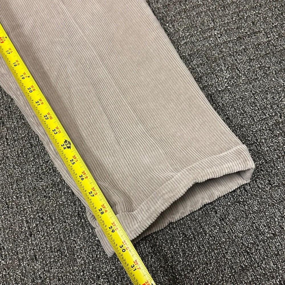 Brooks Brothers Corduroy Pants Mens 38x32 Elliot‎ Tan Beige Pleated Hemmed FLAW